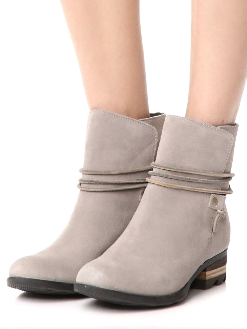 SOREL Farah Ankle Boots US 10 Kettle Gray Suede Heeled Booties